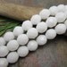 Chalk White Czech Glass Fire polished Faceted 8mm Round Beads