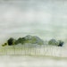 Quiet - Abstract Landscape Painting - Original Watercolor - 18x24 - Landscape with Green Trees