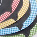 Chalk Cloth Place Mat - Speech Bubble on Blue Gingham
