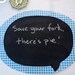 Chalk Cloth Place Mat - Speech Bubble on Blue Gingham