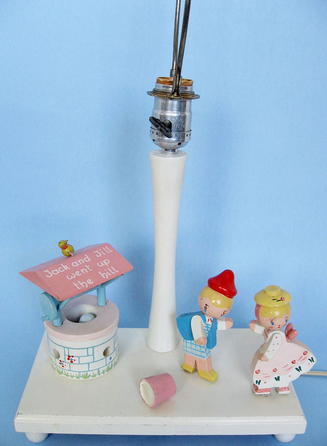Vintage Irmi Jack & Jill went up the hill nursery lamp with nite light