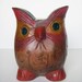 Vintage Hand Carved Wooden Wood Owl
