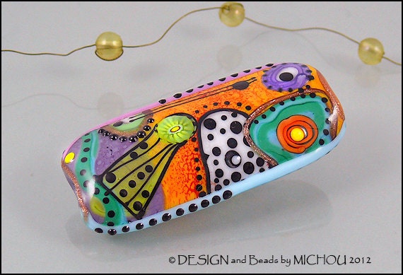 Lampwork Focal Bead "Other Planet" by Michou Pascale Anderson