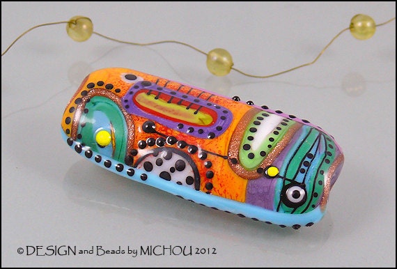 Lampwork Focal Bead "Other Planet" by Michou Pascale Anderson