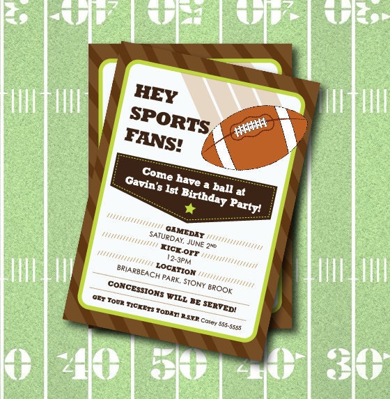 Football Birthday Party Invitation - All Star Sports Party Invite - Digital Printable Invite Il_170x135