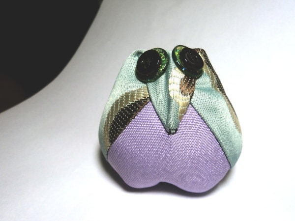 Maurice, upcycled Owl with button eyes, soft, and squishy with a little sparkle