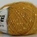1 SKEIN sequin beaded golden rod yellow sparkly yarn fine sport bay gold metallic lurex ice yarns sparkle turkish ships from usa
