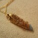 Spirit Quartz Pendant and 14kt Gold FIlled Chain Necklace Aqua Aura Point Gifts For Her
