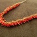 Red Glass Vermeil and Gold Filled Cluster Necklace 14kt