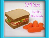 Wool Felt Play Food - Sandwich Set - Waldorf Inspired Pretend Kitchen or Market Accessory for Imaginative Play