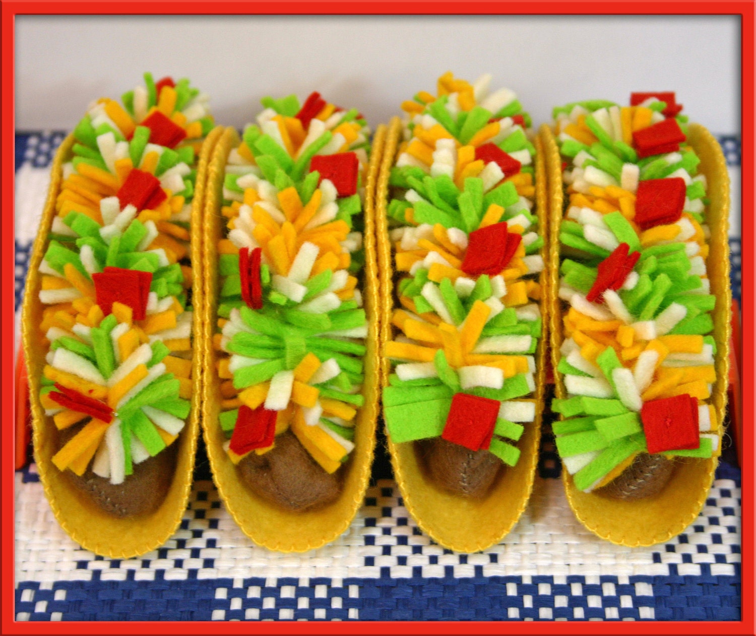 Natural Wool Felt Play Food - Taco  - Waldorf Inspired Play Kitchen Accessory for Imaginative Play