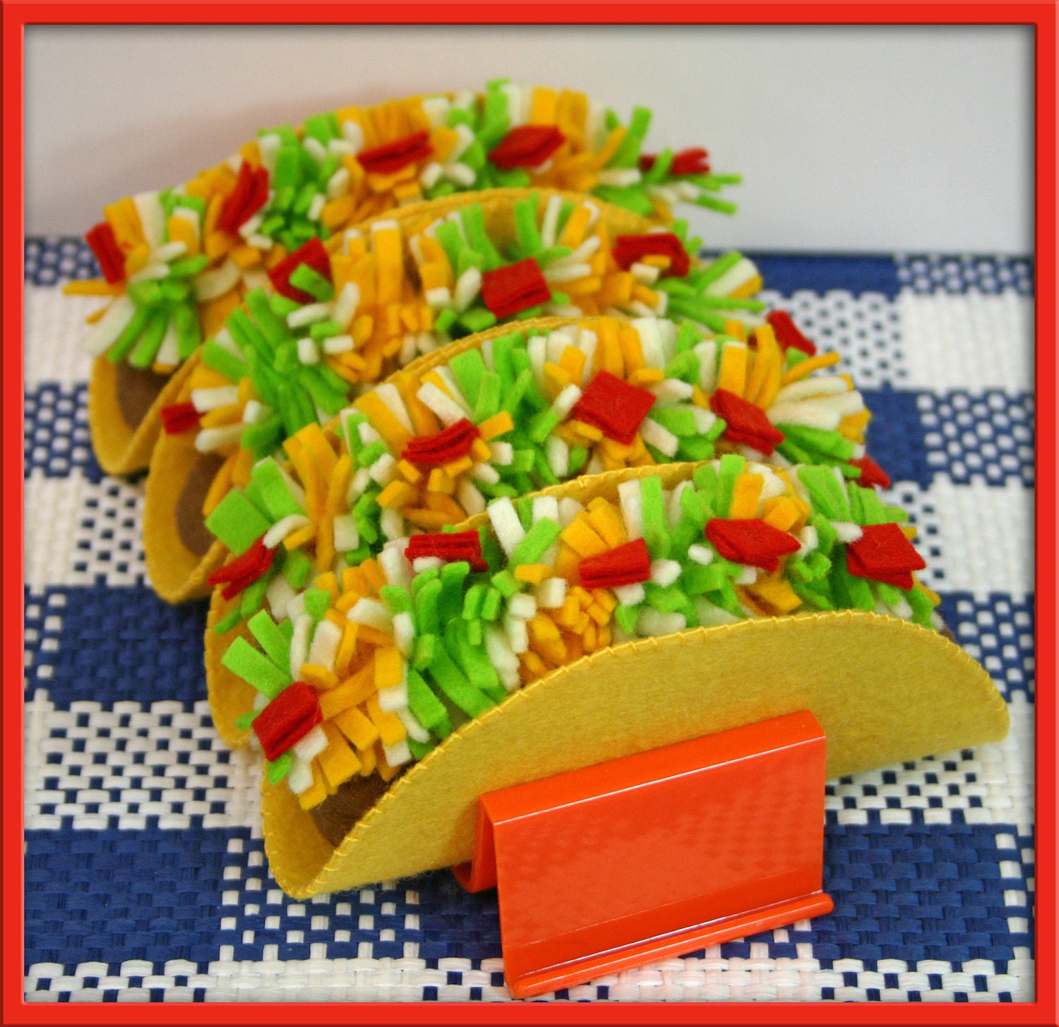 Natural Wool Felt Play Food - Taco  - Waldorf Inspired Play Kitchen Accessory for Imaginative Play