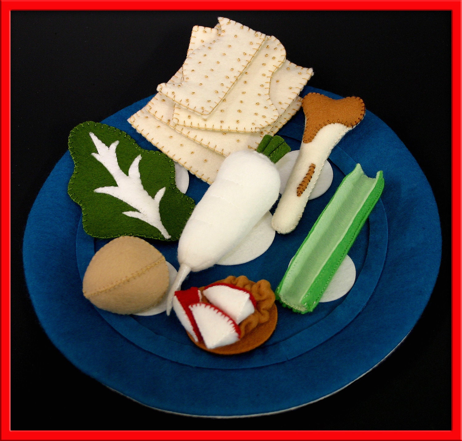 Reserved for Corbett - Felt Passover Seder Plate