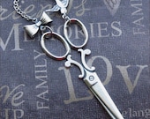 Silver Scissor Necklace - Enchanted Cinderella's Dressmaker - Jewelry by TheEnchantedLocket - ORIGINAL Wedding Bride Mother Love You Gift