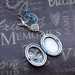 Silver Locket Necklace - Enchanted Blue Roses - By TheEnchantedLocket