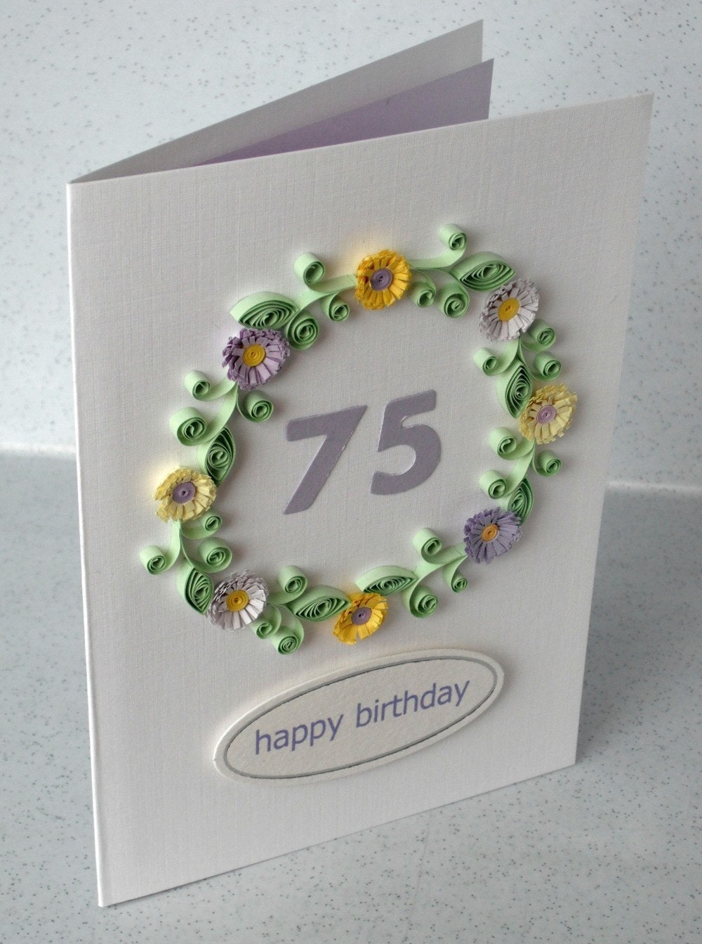 Handmade 75th birthday card, for any age