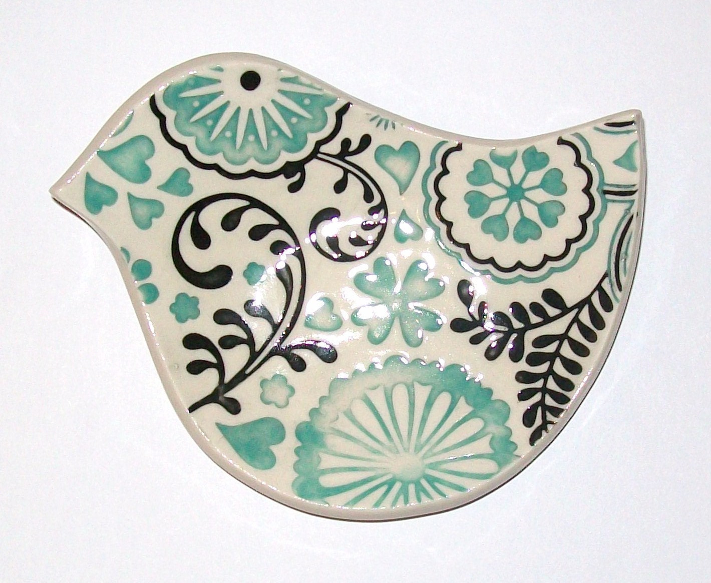 ceramic bird spoon rest handmade