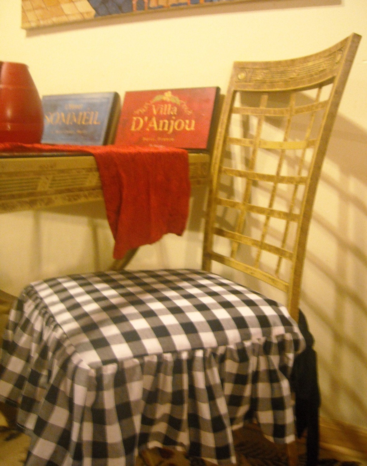 Gingham Chair Cover