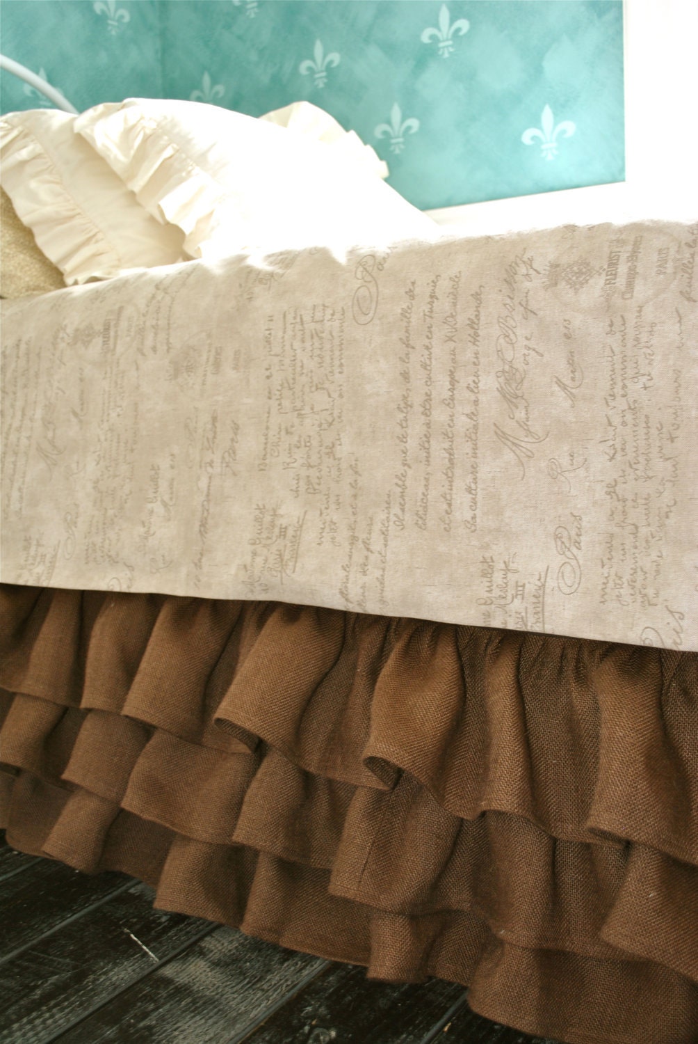 French Script King/Queen/Full Duvet Cover