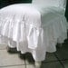 White Ruffled Chair Slipcover