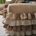 Burlap Ottoman Cover