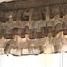 Cream and Natural Ruffled Burlap Valance