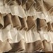 Cream and Natural Ruffled Burlap Valance