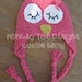 newborn Sleeping Owl Earflap Beanie BOYS OR GIRLS in ANY COLOR- photography prop