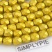4mm Fire Polished Silky Yellow Czech Glass Beads 50 - Pls use sale coupon SIMPLY12