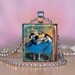 Ballerinas in Blue Behind the Curtain Scrabble Tile Pendant Necklace