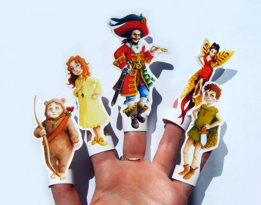 Peter Pan Set of 5 Finger Puppets