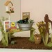 Dollhouse miniature laundry tub with pump