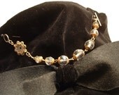 Antique Crystal and filligree bracelet
