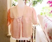 Pink Satin Bed Jacket M