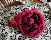 Large Silk Rose with leaves