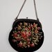 Flowered Antique Handbag with chain 1900