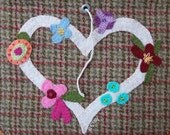 Heart Wool String Bag