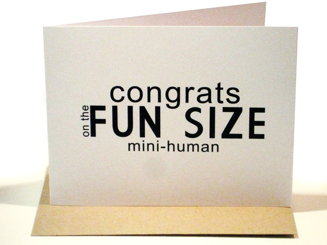 New Baby Modern Funny Greeting Card