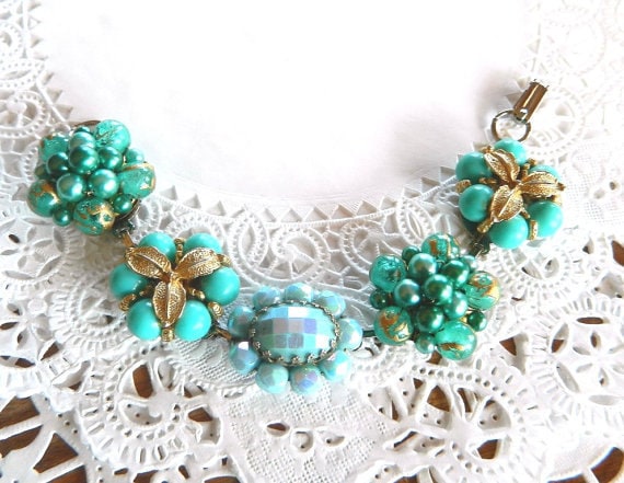 FREE SHIP Beautiful Vintage Earrings Charm Bracelet