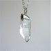 Long Silver Dipped Quartz Point Necklace