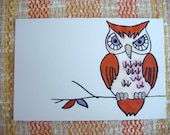 Small Owl Print, Children Kids, 4 x 6