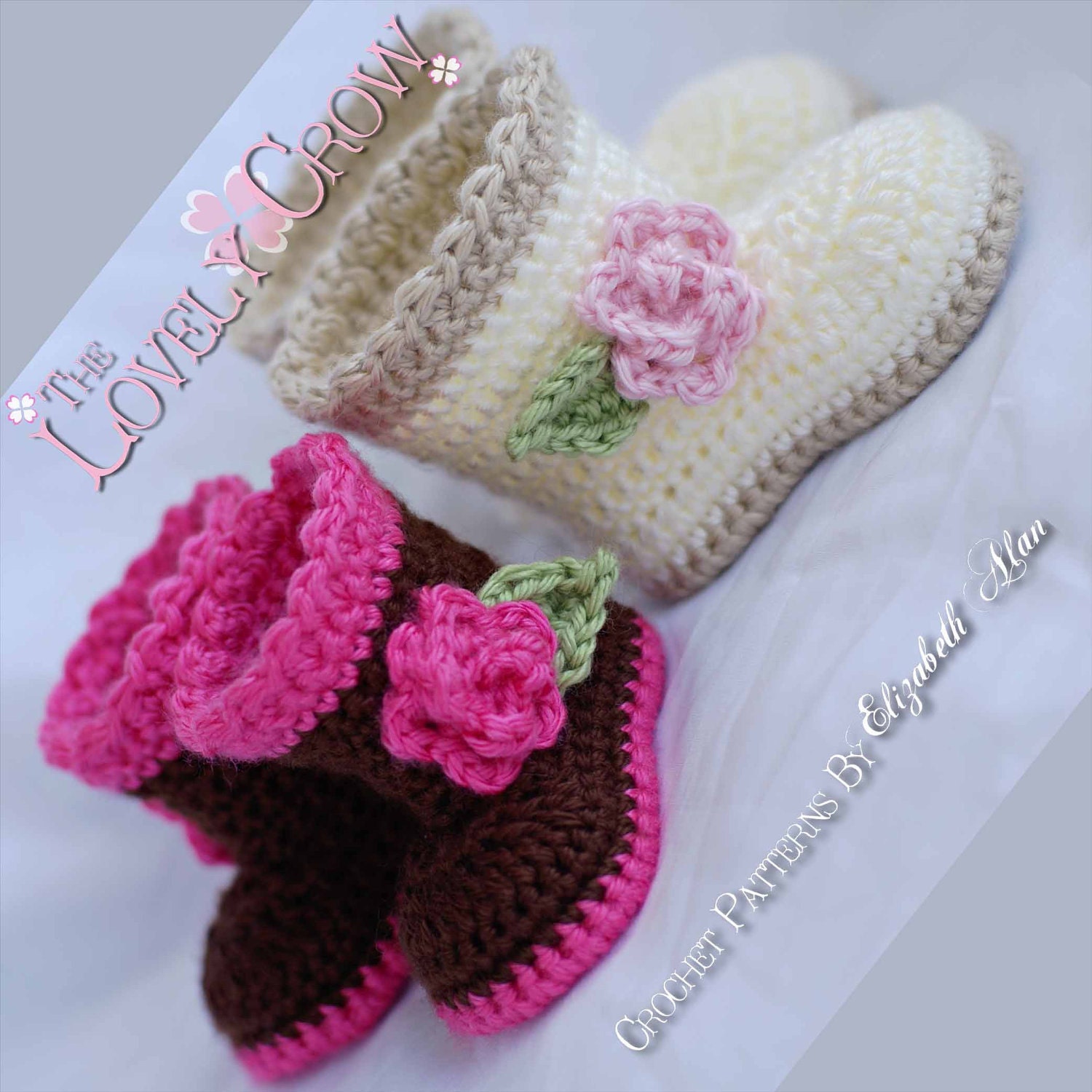Booties Crochet Pattern booties  for SUGAR and SPICE BOOTS digital