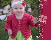 Baby Sweater Crochet Pattern Vest, Sweater, or Cardigan, BELLA SARAH CARDIGAN digital