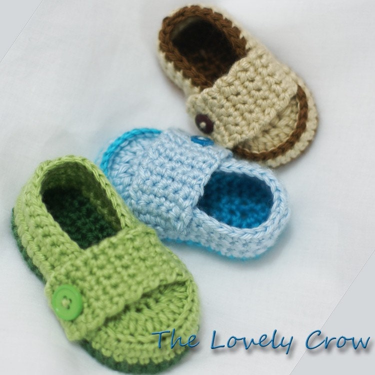 Baby boy shoes Crochet Pattern Loafers  for Little PRINCE Loafers  -  4 sizes - Newborn to 12 months. digital