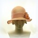 New Cloche Hat for Women 1920s Fashion Hat Straw Hat in Peach