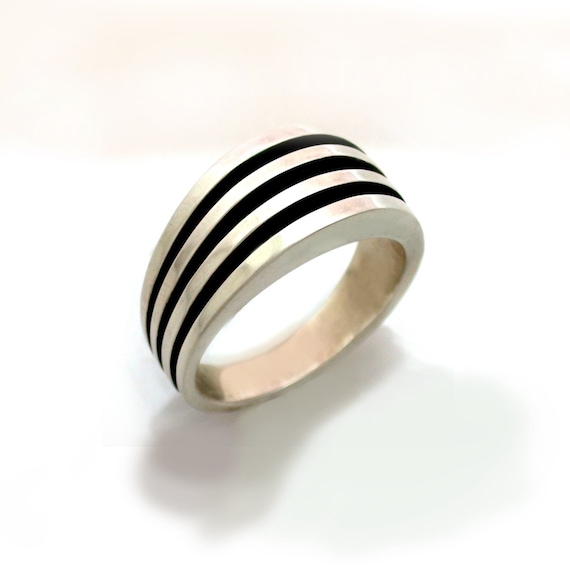 Mens Heavy Sterling Silver Ring