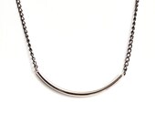 silver tube necklace