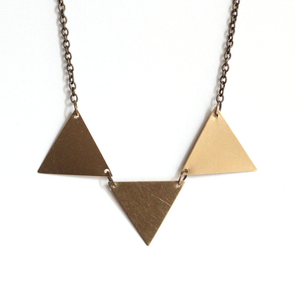 brass bunting necklace