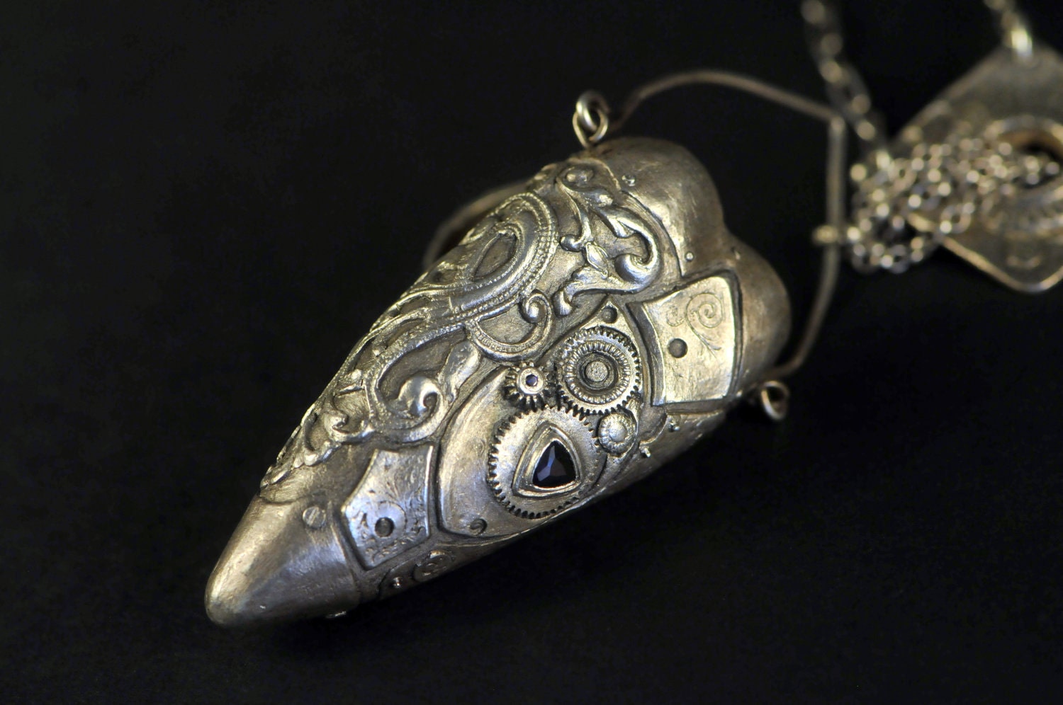 Saphire Steampunk Heart