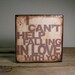 Valentines Day--Inspirational Music Art Block Painting- I Cant Help Falling In Love With You-1129